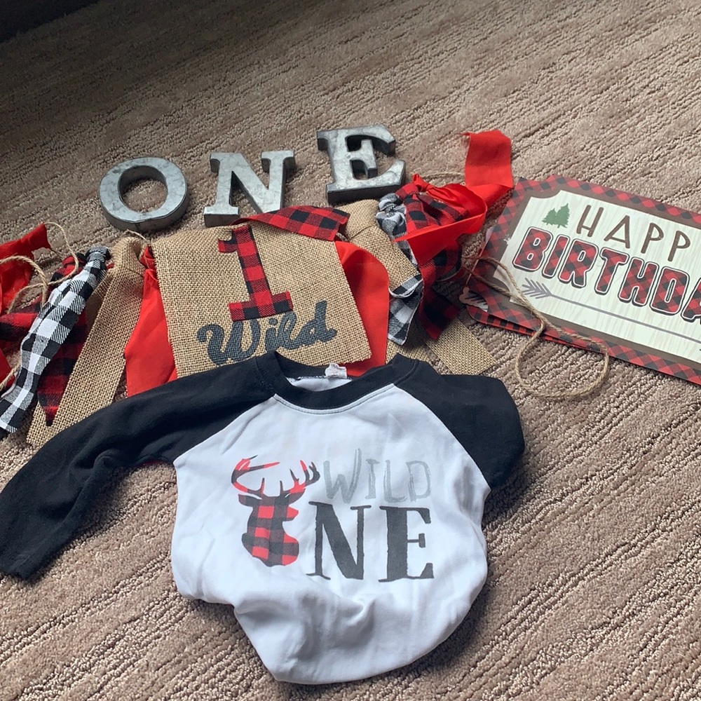 Wild one 1st birthday decor and outfit! Size 12-18 months!
